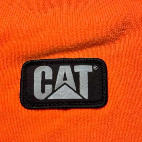 CAT Caterpillar Orange Beanie Skully Hat One Size Fits All - Picture 3 of 4